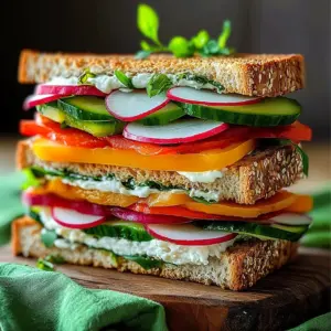 Irresistibly delicious bell pepper sandwich with fresh toppings