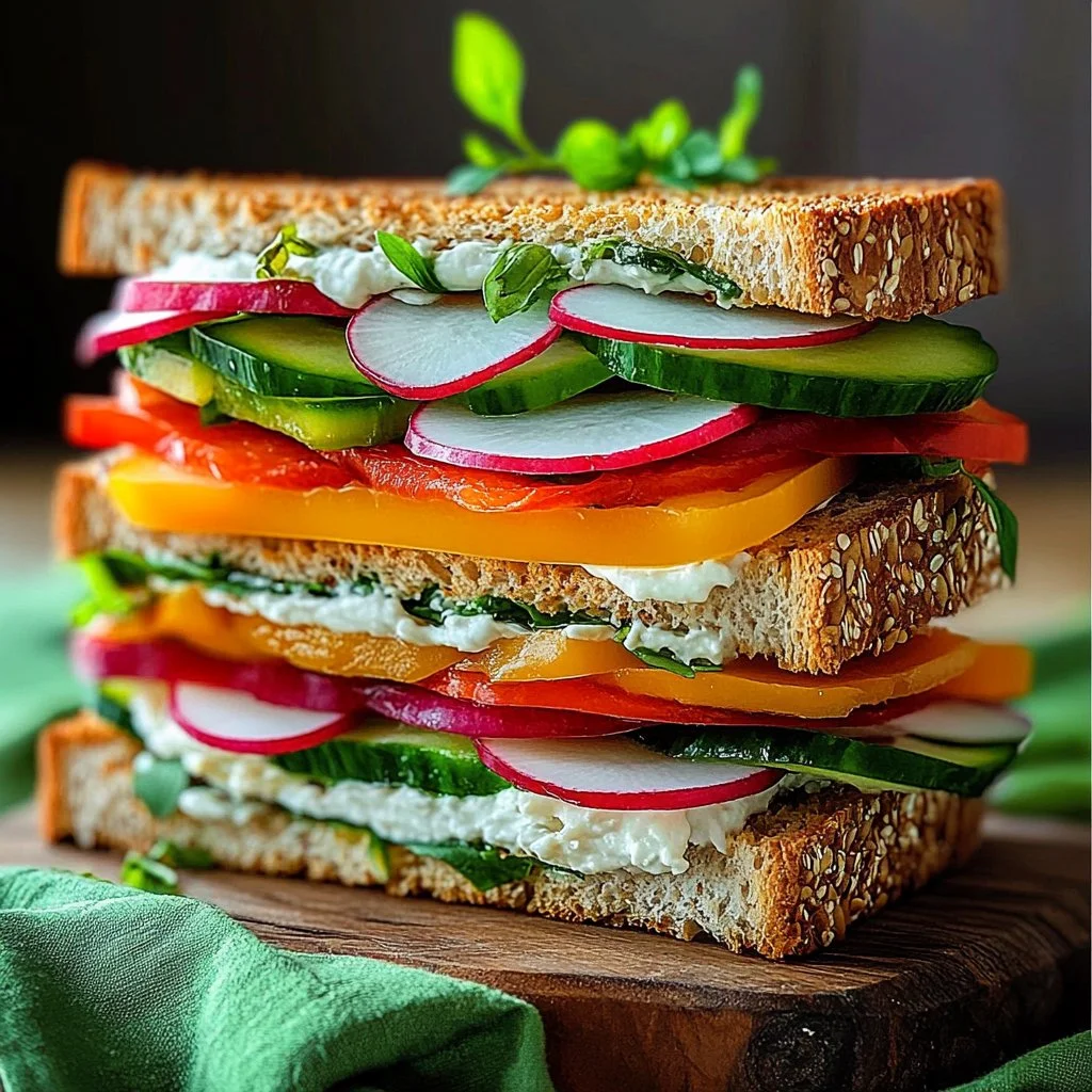 Irresistibly delicious bell pepper sandwich with fresh toppings
