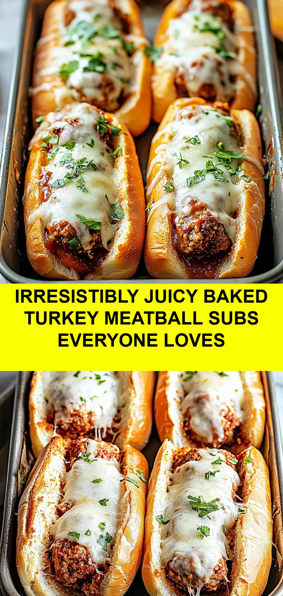 Irresistibly Juicy Baked Turkey Meatball Subs Everyone Loves