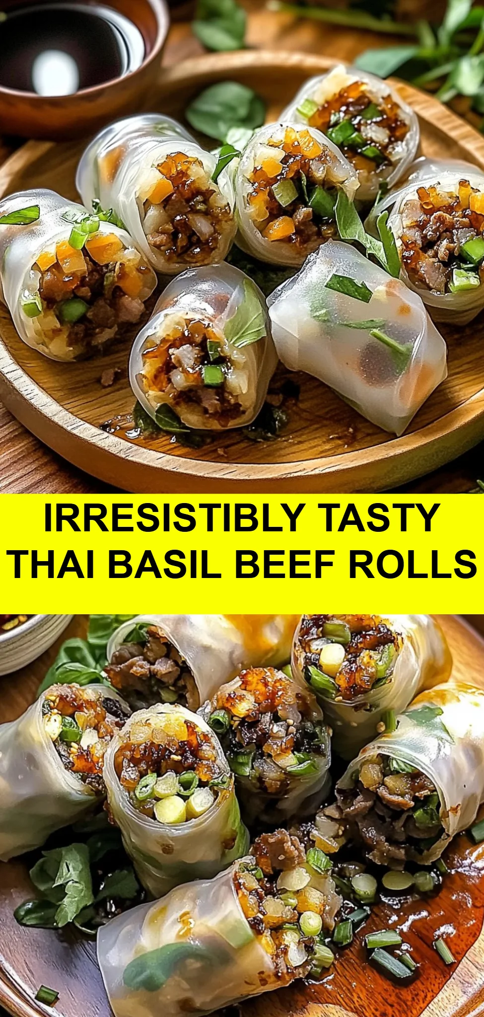 Irresistibly Tasty Thai Basil Beef Rolls