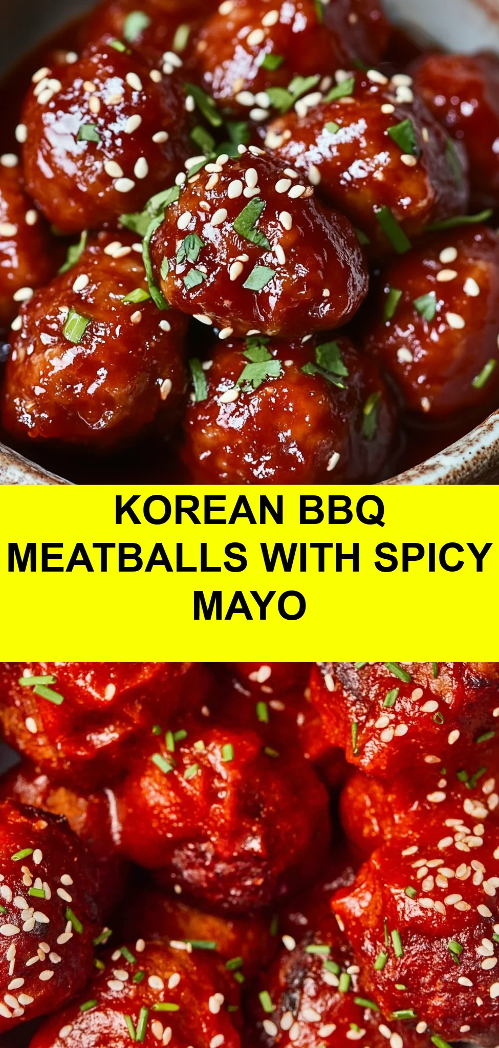 Korean BBQ Meatballs with Spicy Mayo