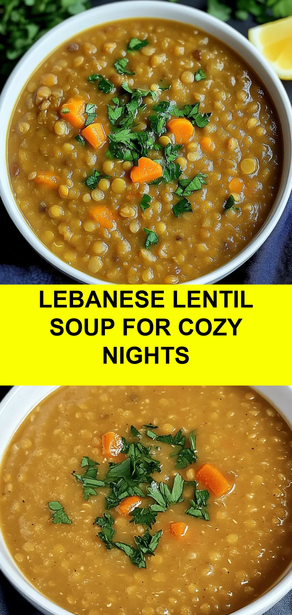 Lebanese Lentil Soup for Cozy Nights