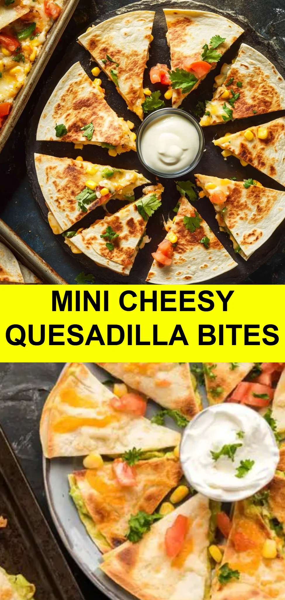 Mini Cheesy Quesadilla Bites
