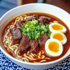 Delicious bowl of NOLA Yakamein featuring hearty beef noodles and savory broth