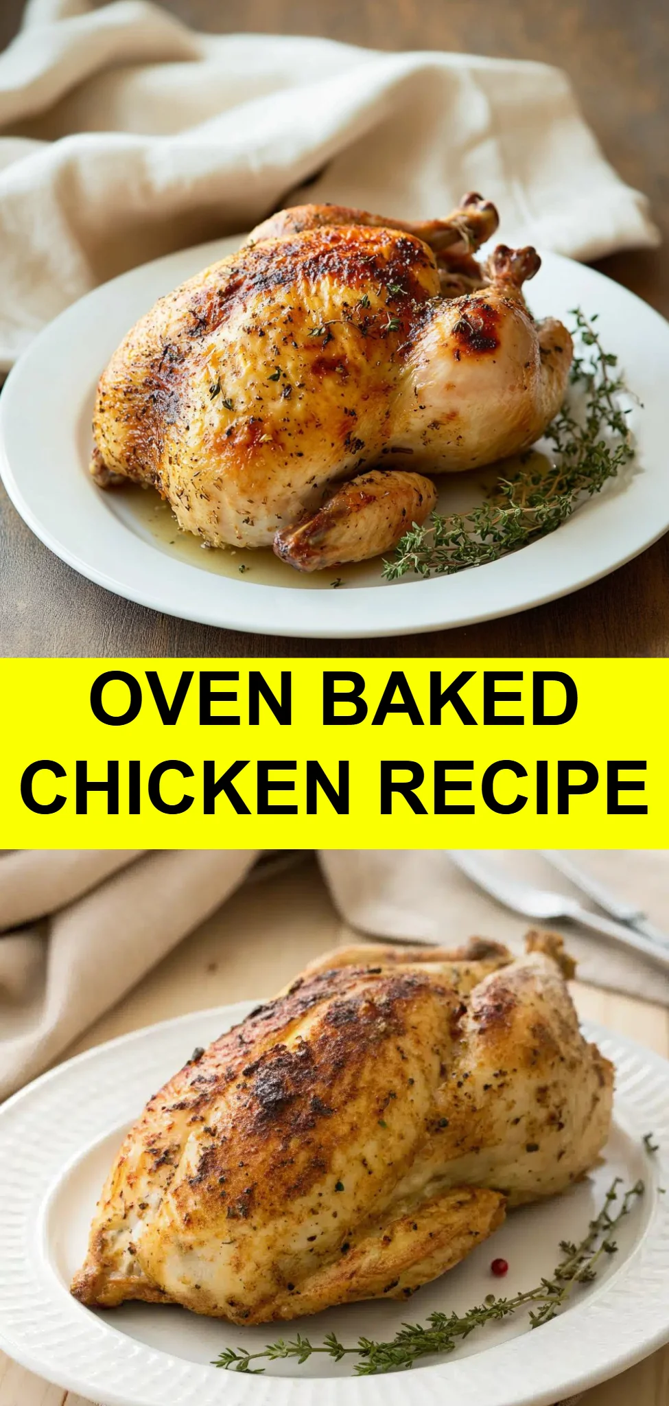Oven Baked Chicken Recipe