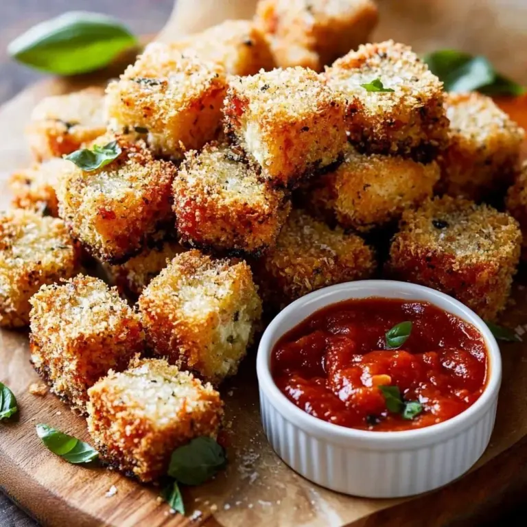 Delicious Parmesan Eggplant Bites served on a platter