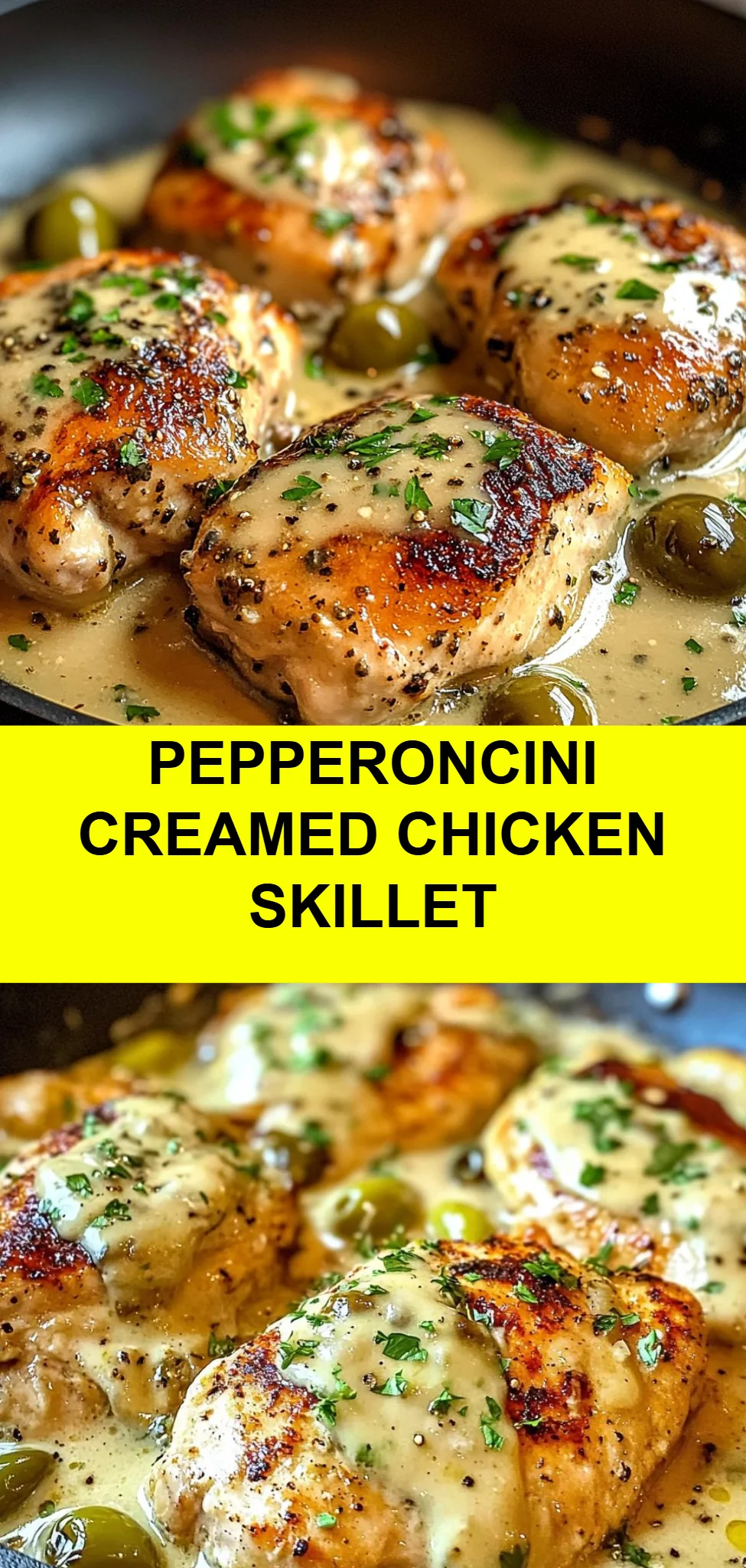 Pepperoncini Creamed Chicken Skillet