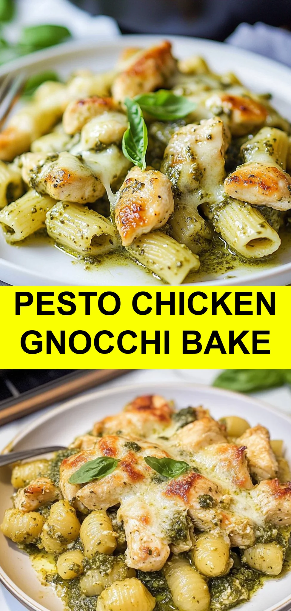 Pesto Chicken Gnocchi Bake
