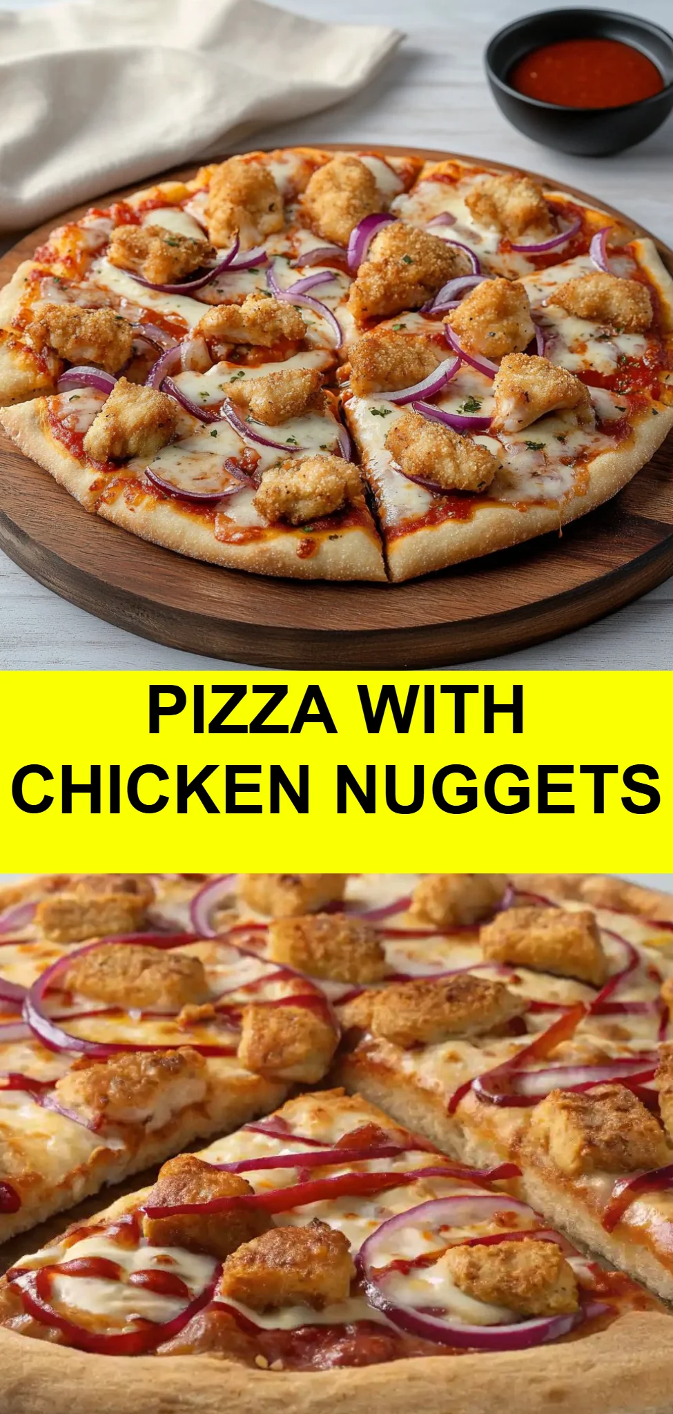 Pizza with Chicken Nuggets