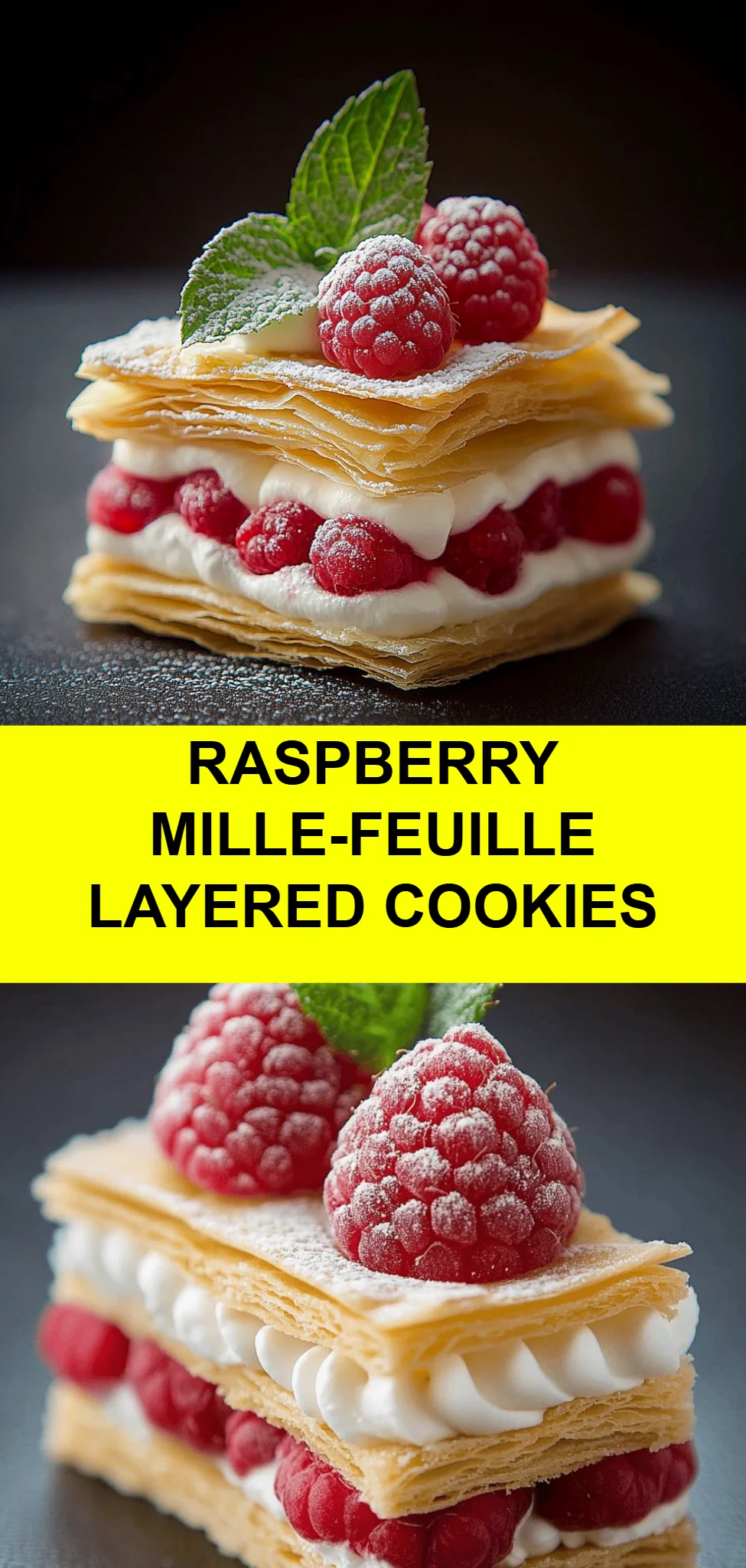 Raspberry Mille-Feuille Layered Cookies
