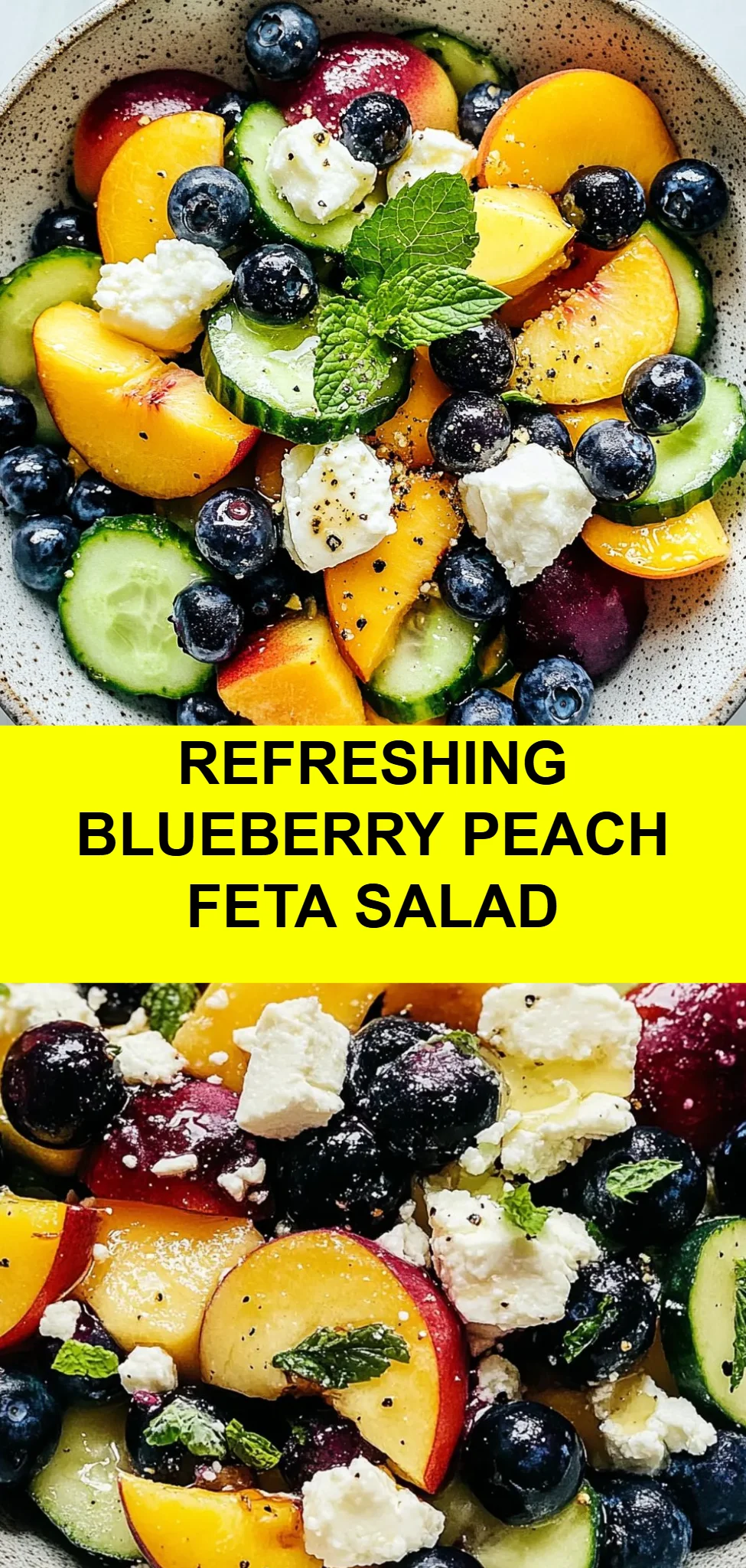 Refreshing Blueberry Peach Feta Salad