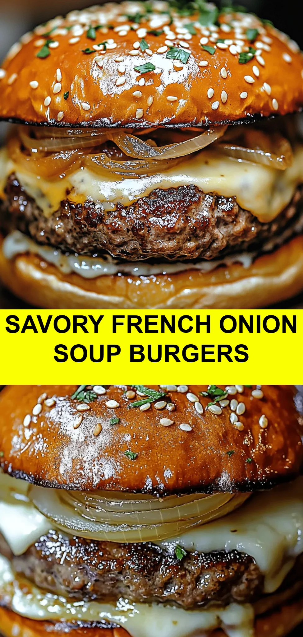 Savory French Onion Soup Burgers