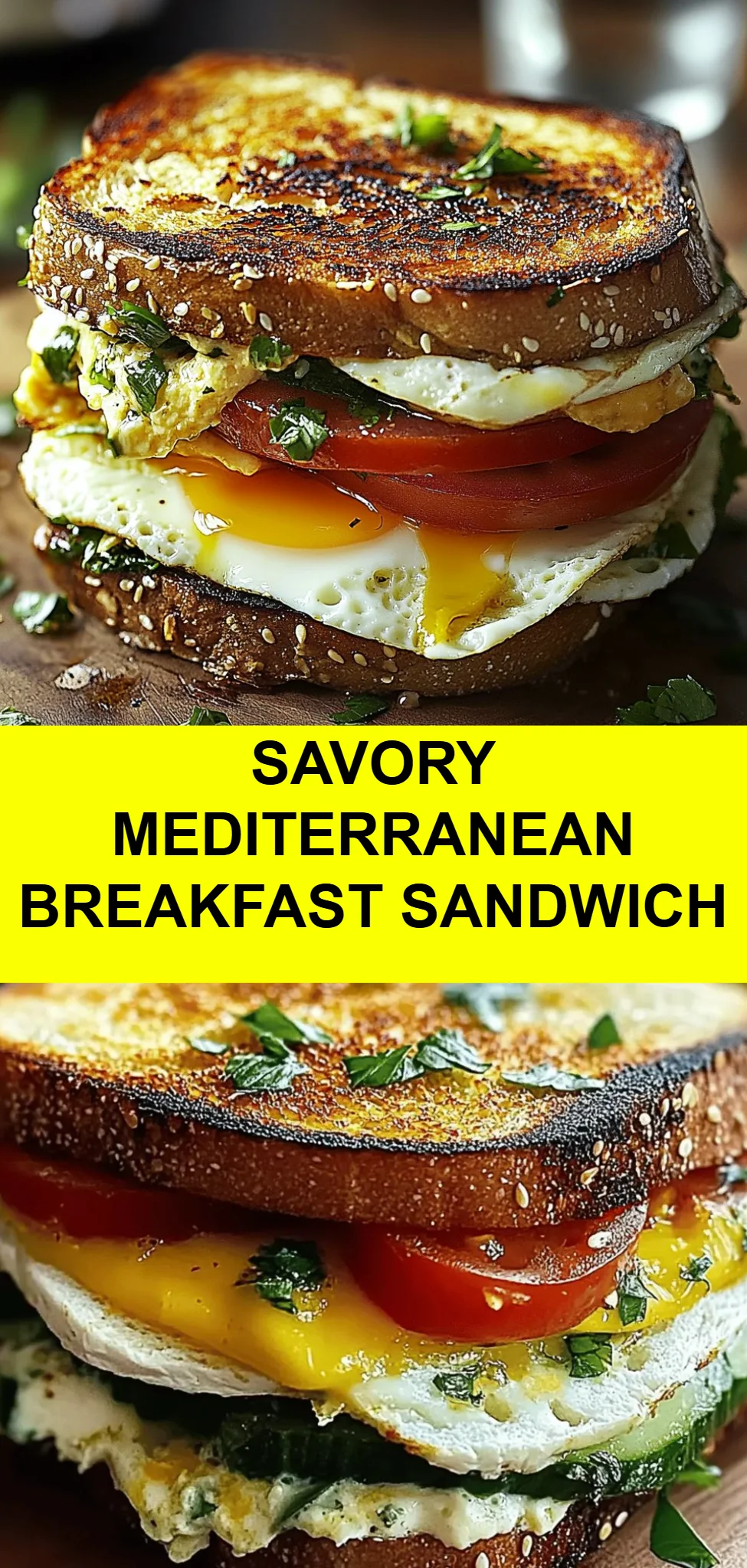 Savory Mediterranean Breakfast Sandwich