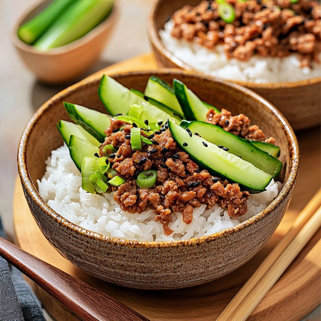 Sizzling Korean Bulgogi served with vegetables and rice on a plate