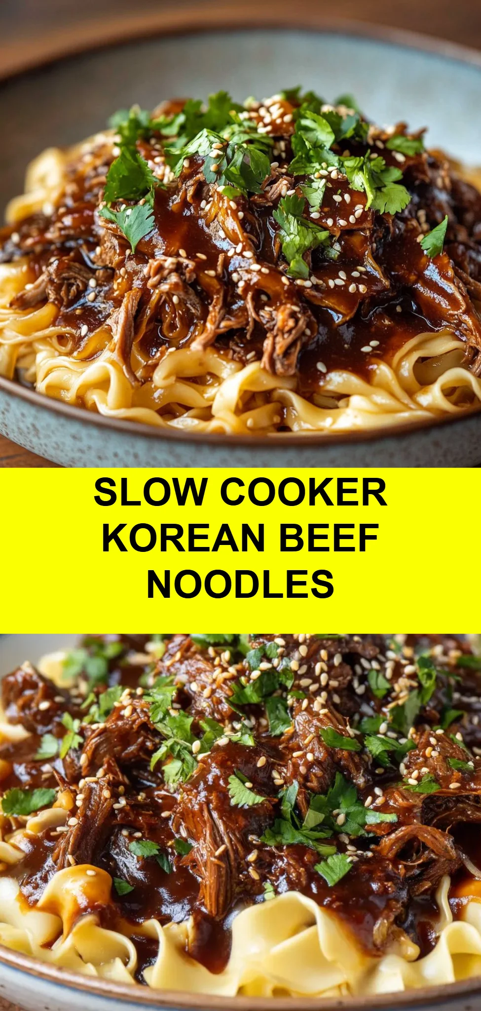 Slow Cooker Korean Beef Noodles
