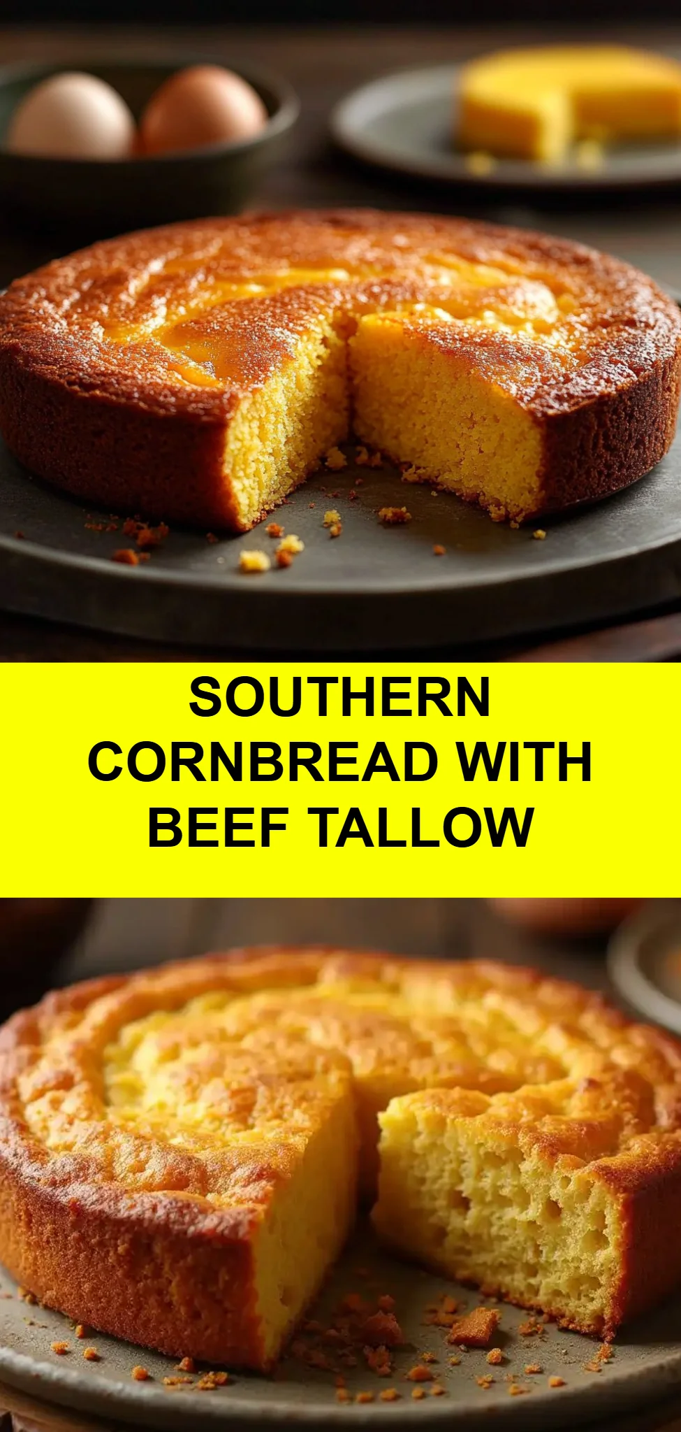 Southern Cornbread with Beef Tallow