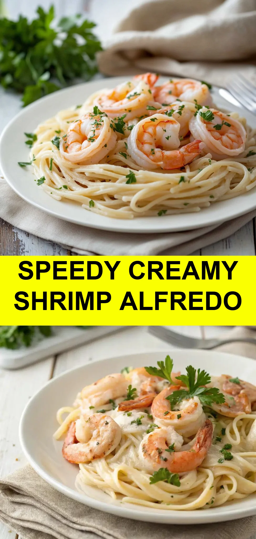 Speedy Creamy Shrimp Alfredo