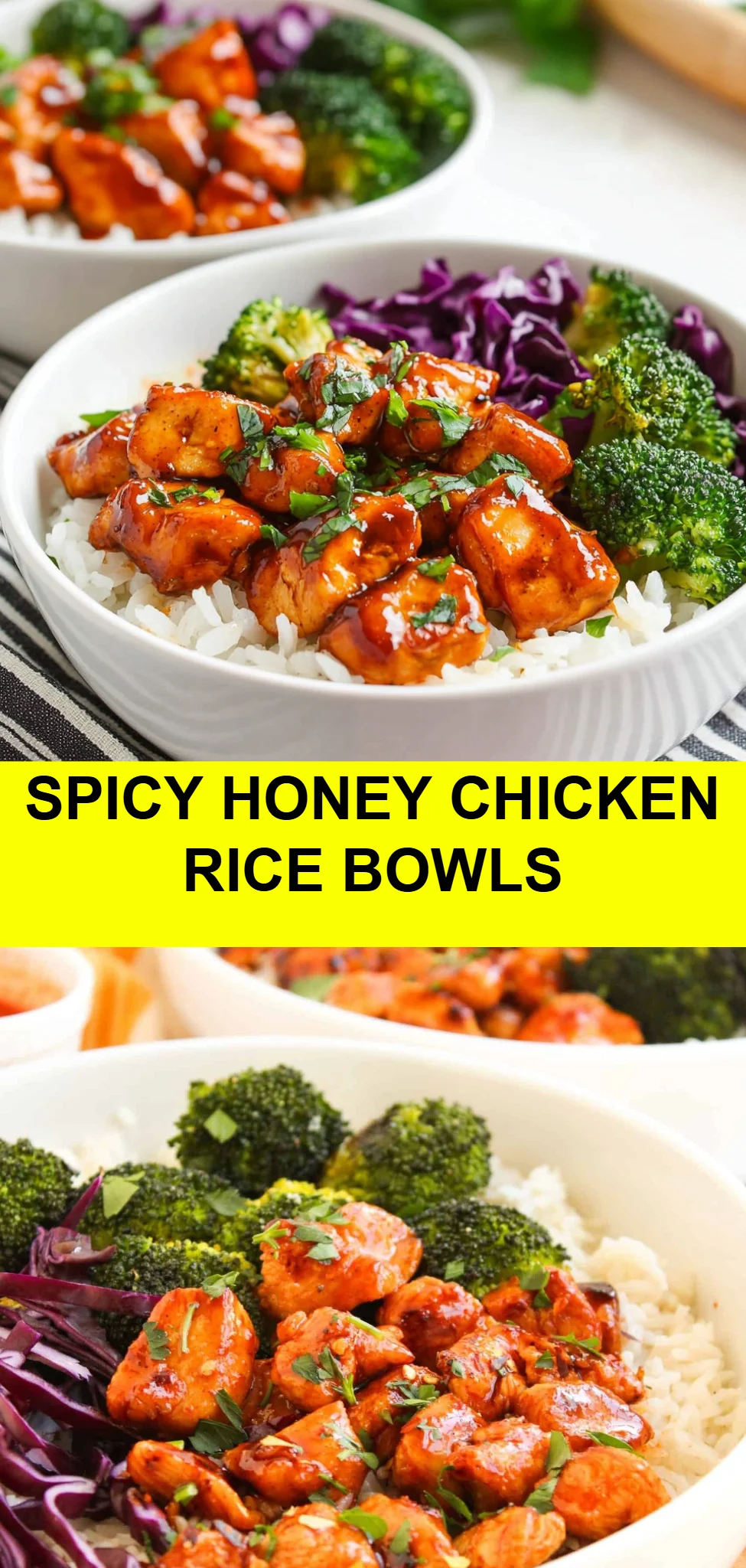 Spicy Honey Chicken Rice Bowls