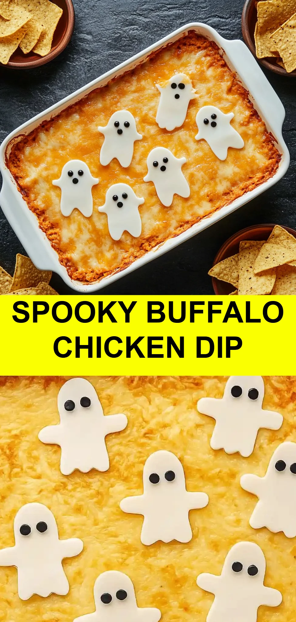 Spooky Buffalo Chicken Dip