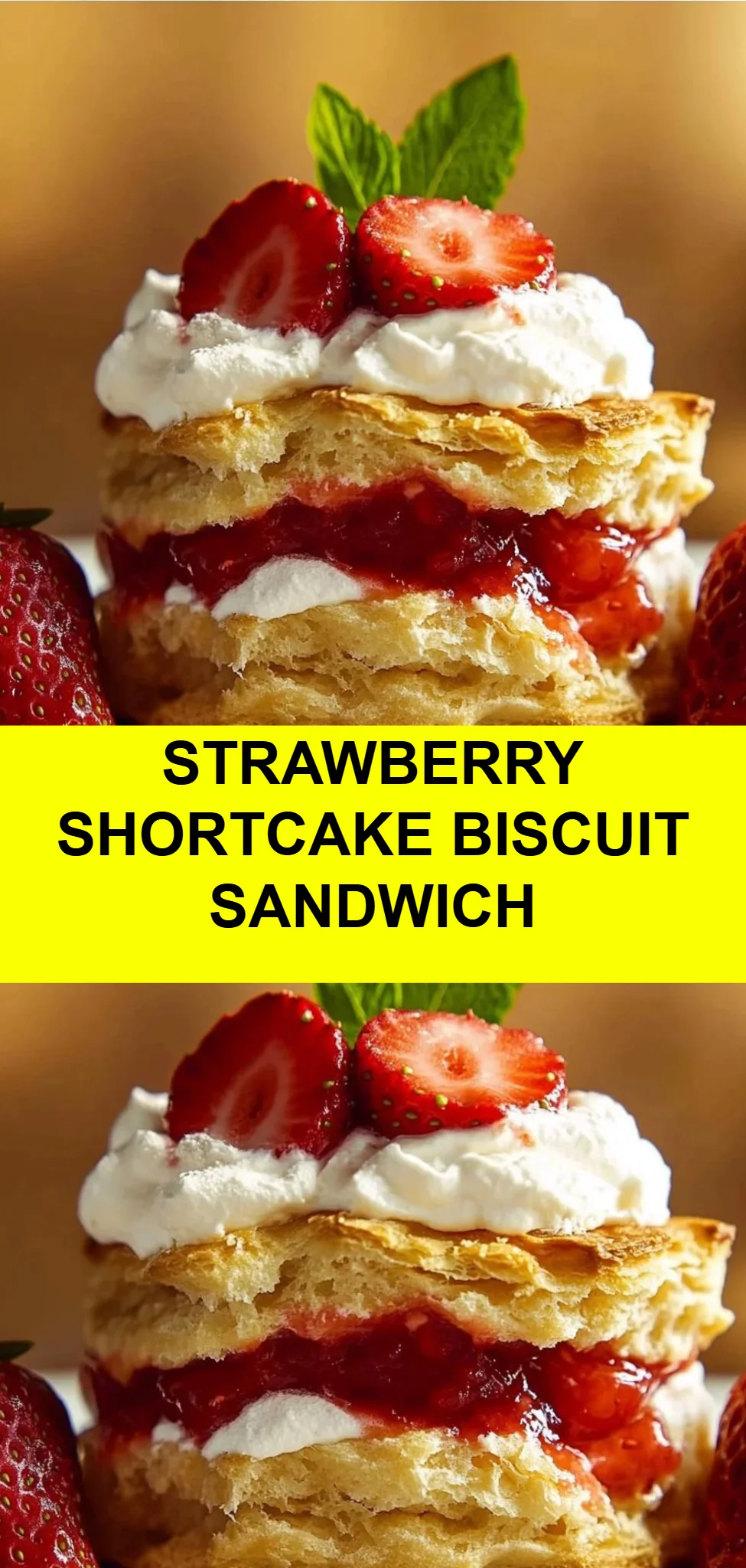 Strawberry Shortcake Biscuit Sandwich