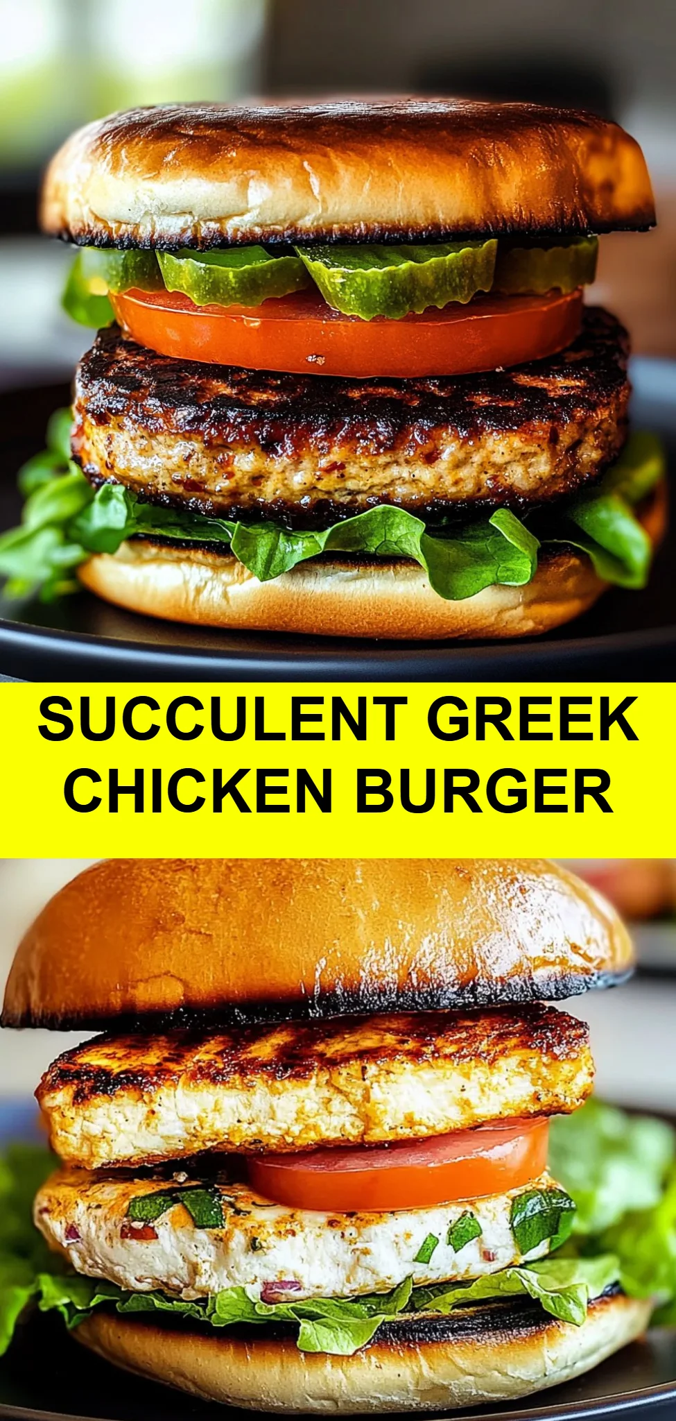 Succulent Greek Chicken Burger