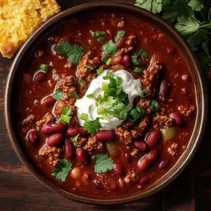 Bowl of Texas slow cooker chili without beans, garnished with cilantro and cheese.