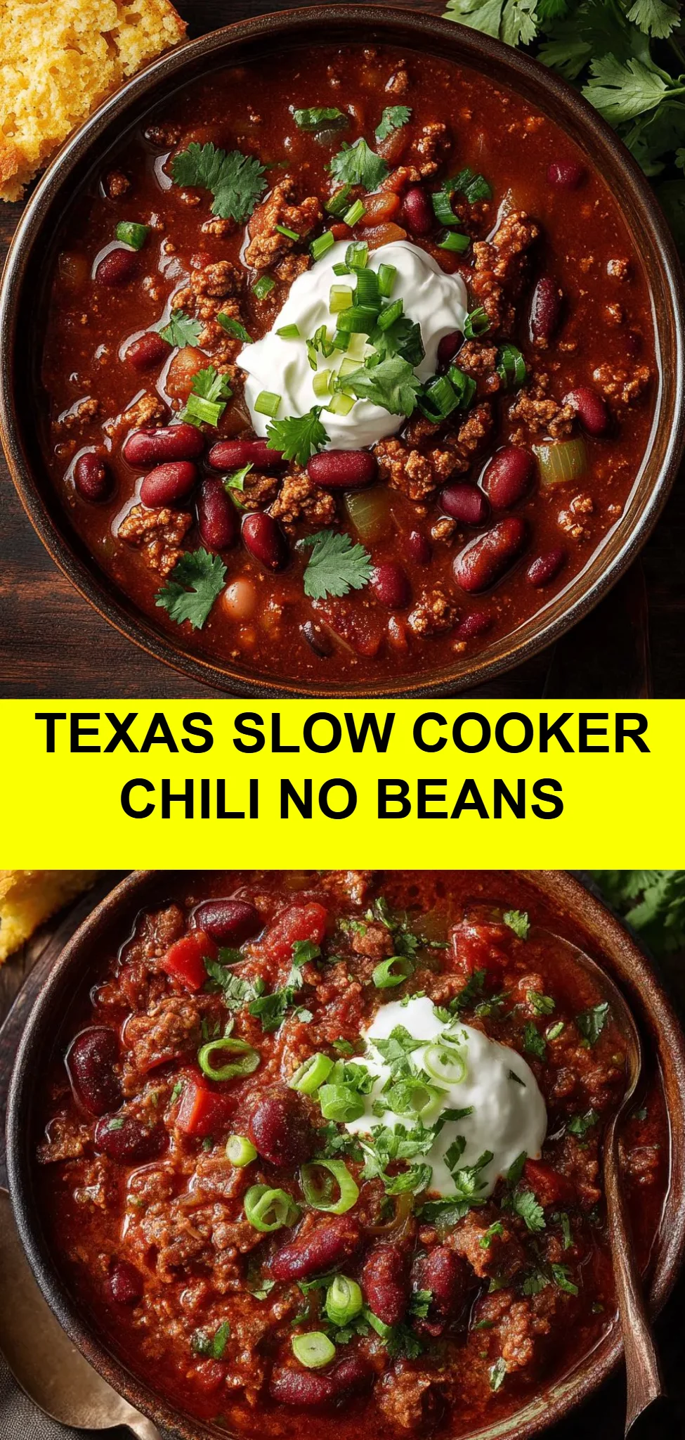 Texas Slow Cooker Chili No Beans