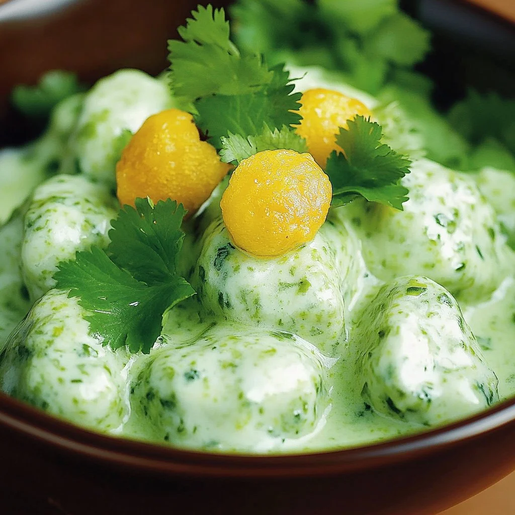 Delicious Sea Foam Salad topped with fresh ingredients