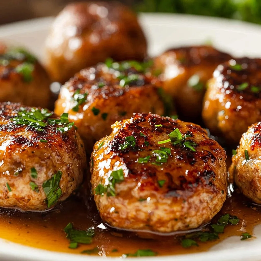Delicious Garlic Parmesan Chicken Meatloaf served with herbs and cheese.
