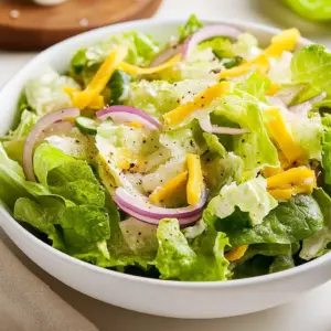 Zesty Lemon Parmesan Salad with fresh greens and citrus dressing