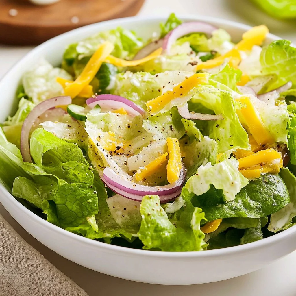 Zesty Lemon Parmesan Salad with fresh greens and citrus dressing