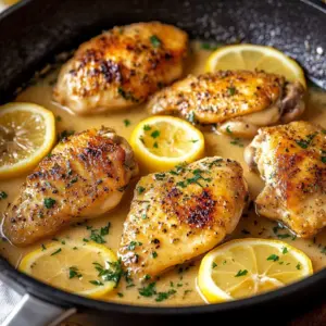 Zesty lemon pepper chicken served on a plate garnished with herbs